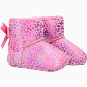 Pink multi color baby UGG boots